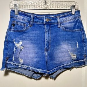 KanCan Distressed Denim Shorts